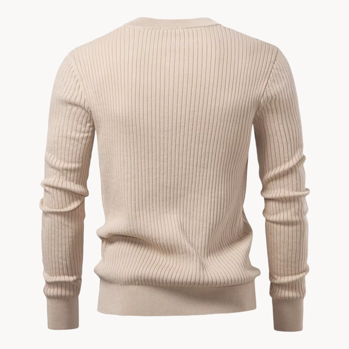 Damian™ | Rib-Knit Henley Shirt
