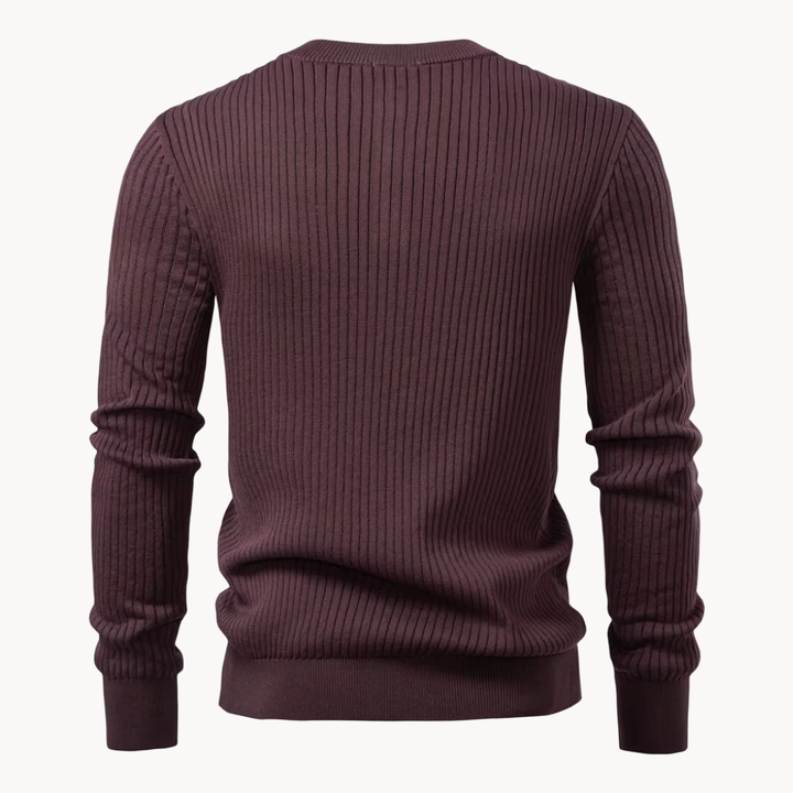 Damian™ | Rib-Knit Henley Shirt