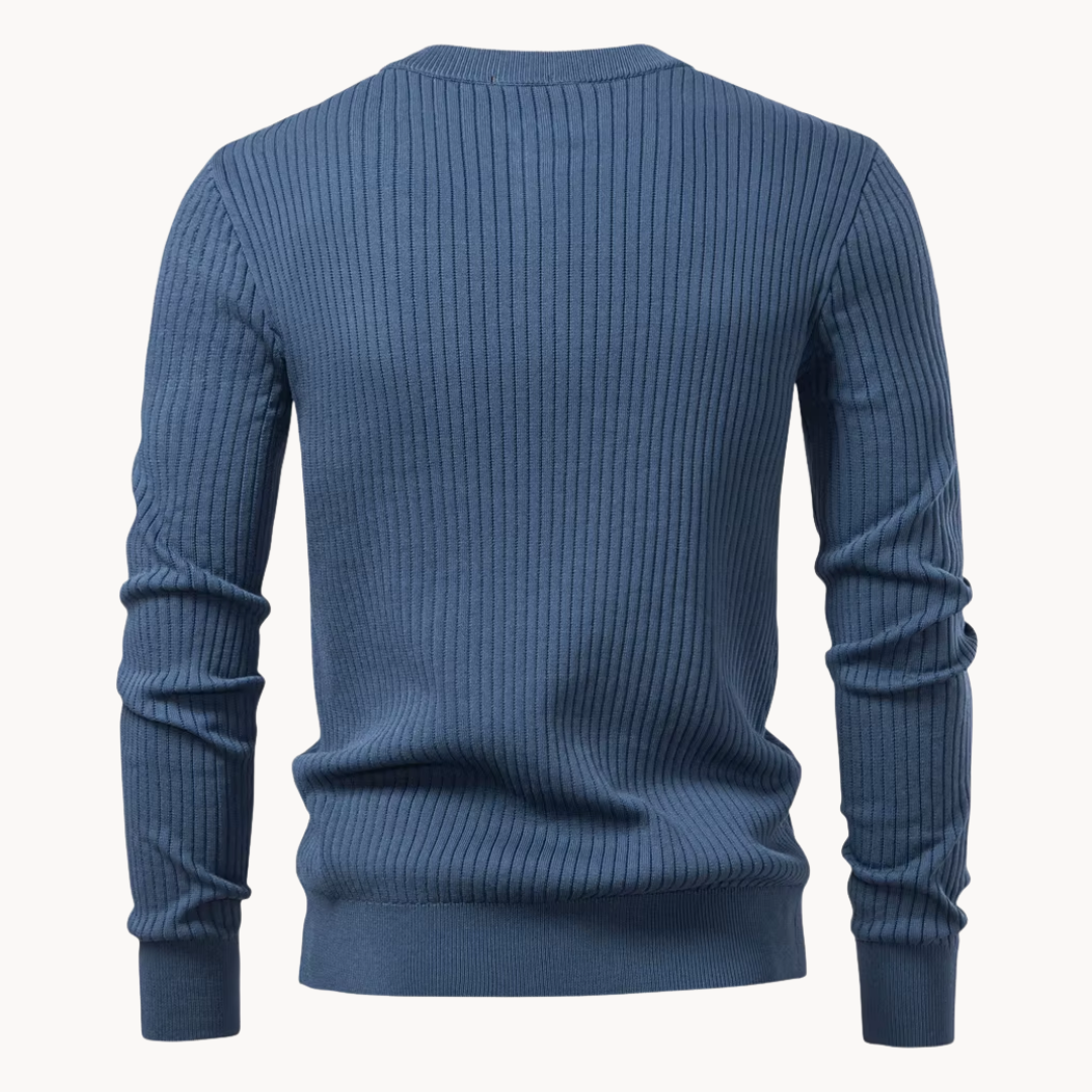 Damian™ | Rib-Knit Henley Shirt