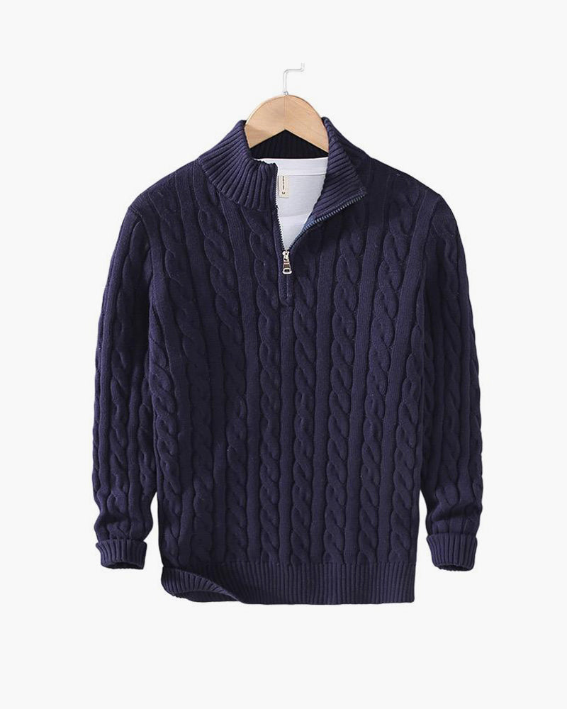 Jean™ | Cable Knit Half-Zip Sweater