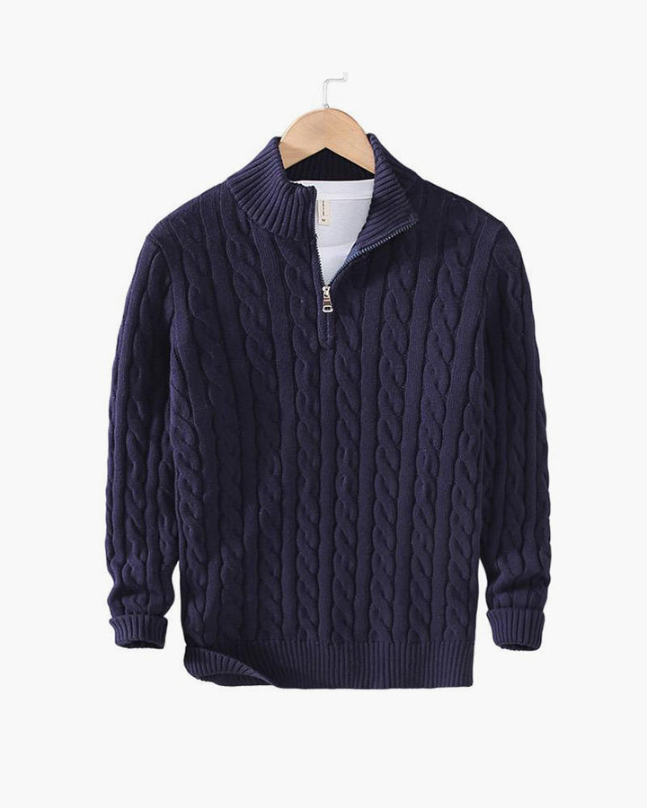 Jean™ | Cable Knit Half-Zip Sweater
