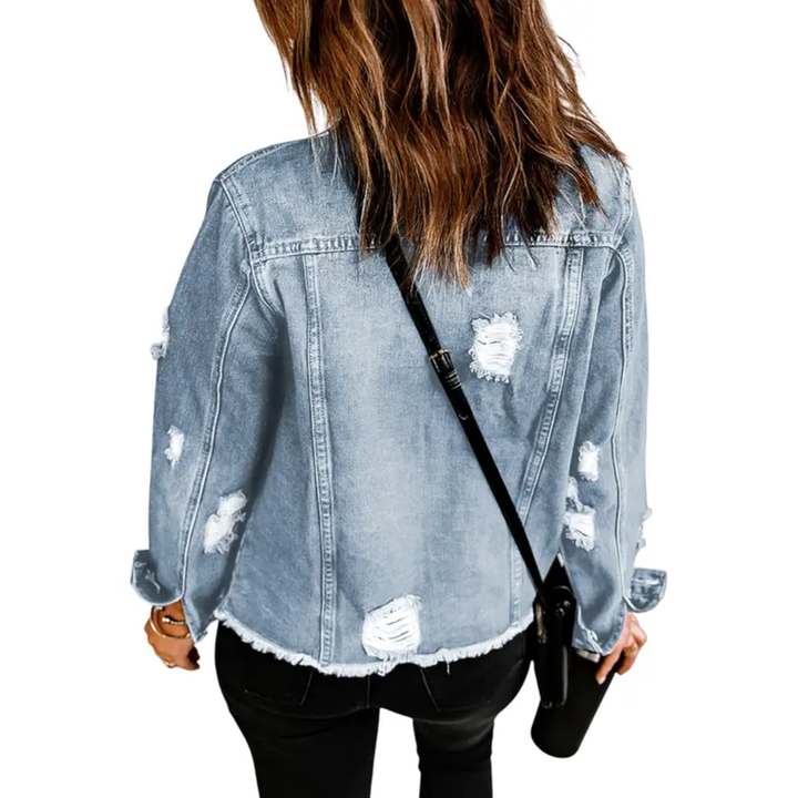 Lyla™ | Distressed Boyfriend Denim Jacket