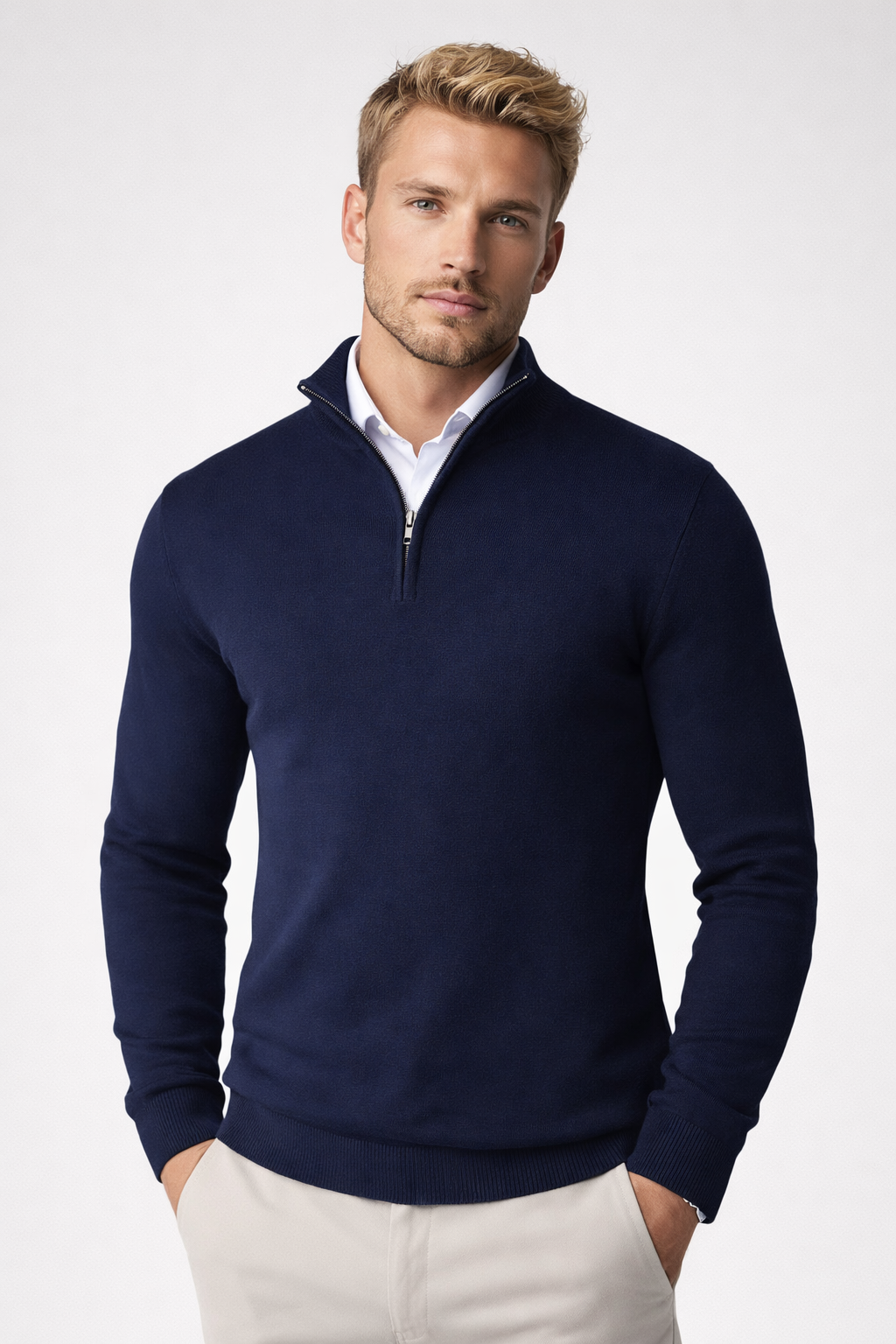 Olie™ | Half-Zip High Neck Sweater