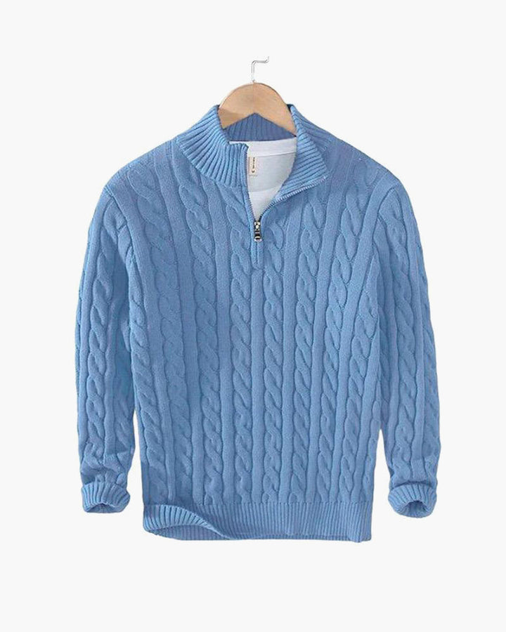 Jean™ | Cable Knit Half-Zip Sweater