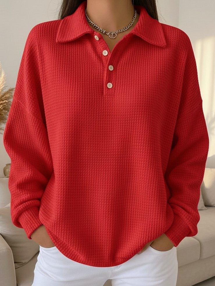 Sofia™ | Textured Polo Sweater