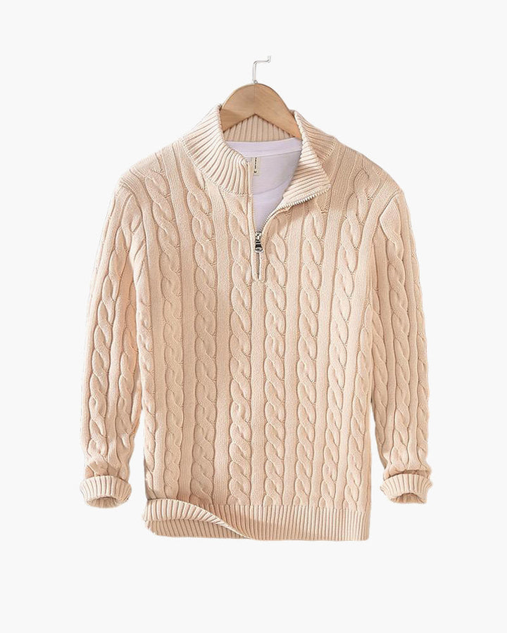 Jean™ | Cable Knit Half-Zip Sweater