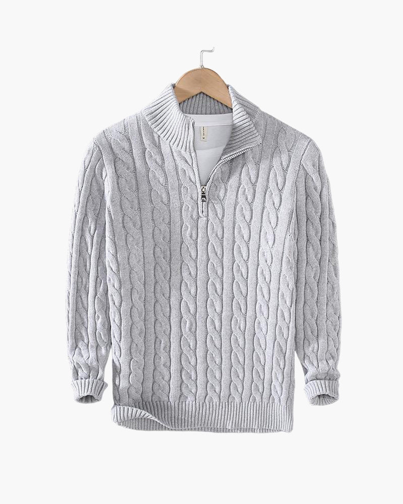 Jean™ | Cable Knit Half-Zip Sweater