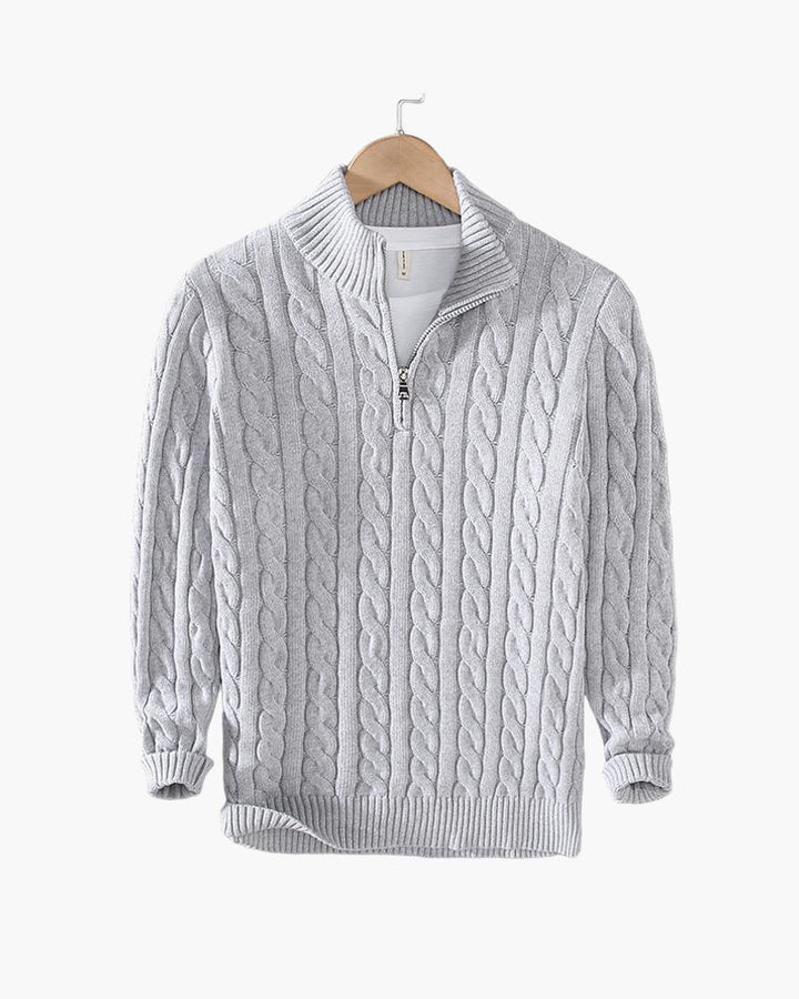Jean™ | Cable Knit Half-Zip Sweater