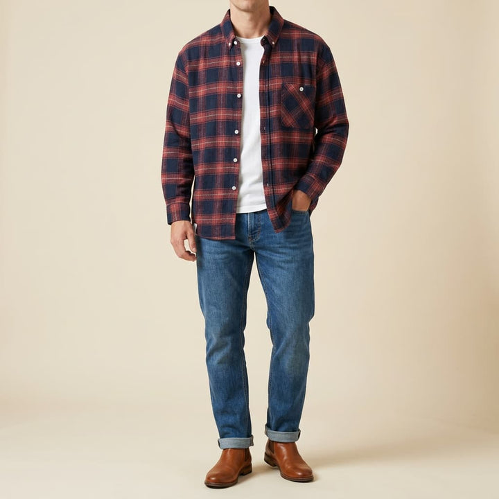 Natan™| Plaid Cotton Shirt