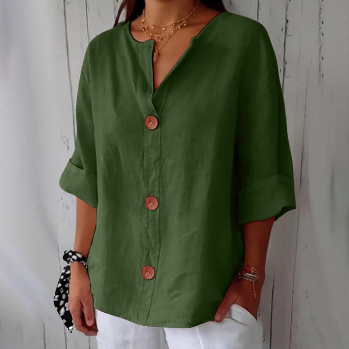 Anika™|Relaxed Linen Blouse