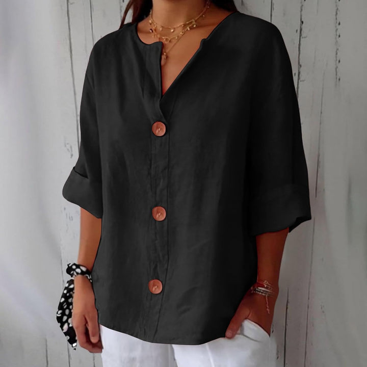 Anika™|Relaxed Linen Blouse