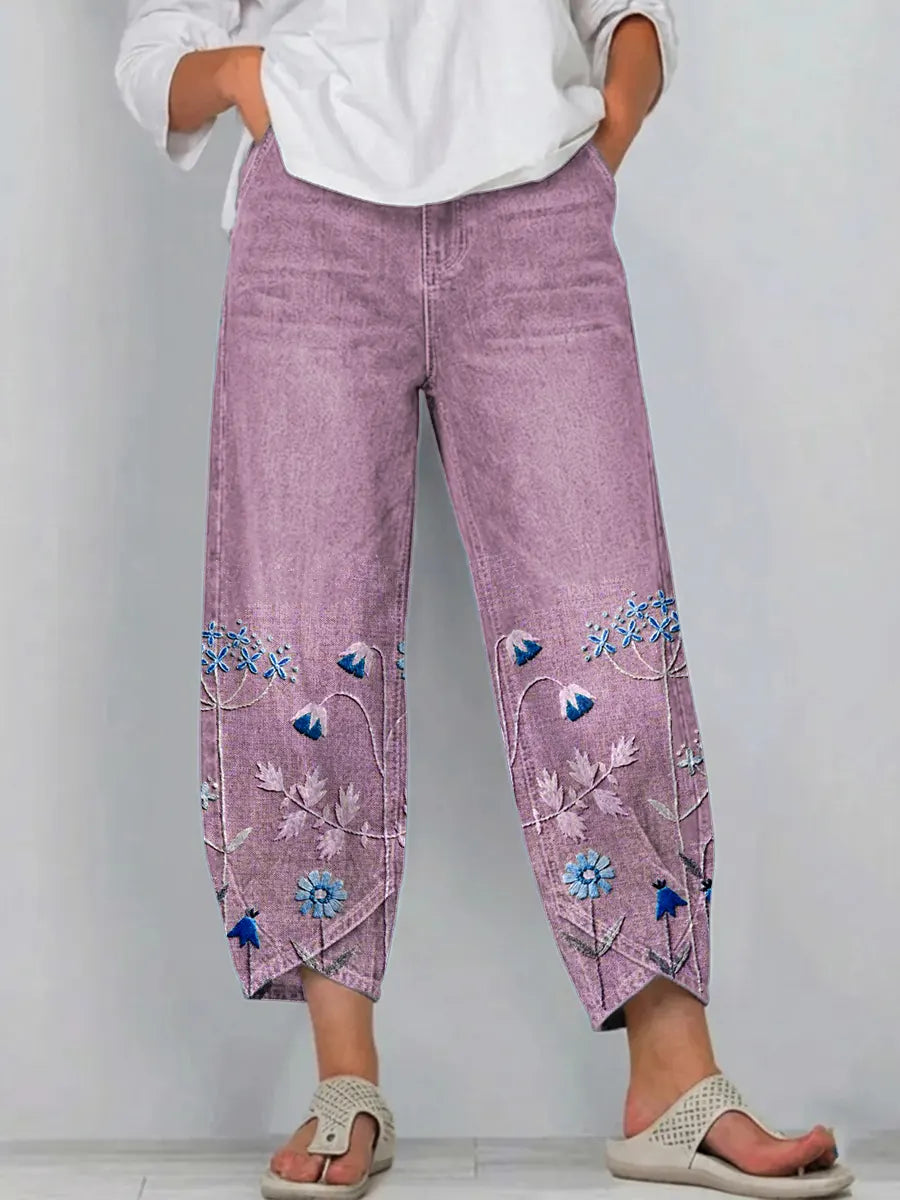 Hazel™ | Casual Embroidered Pants
