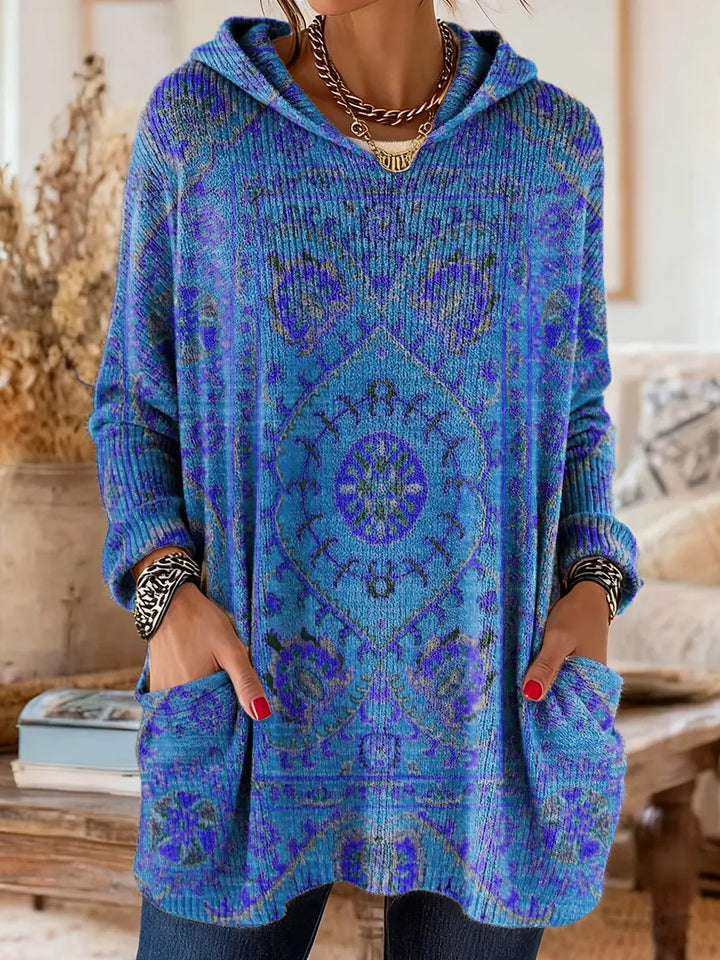 Alice™ | Retro Ethnic Print Hooded Tunic