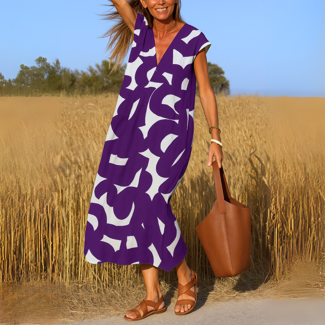 Aria™|Flowing v-neck dress