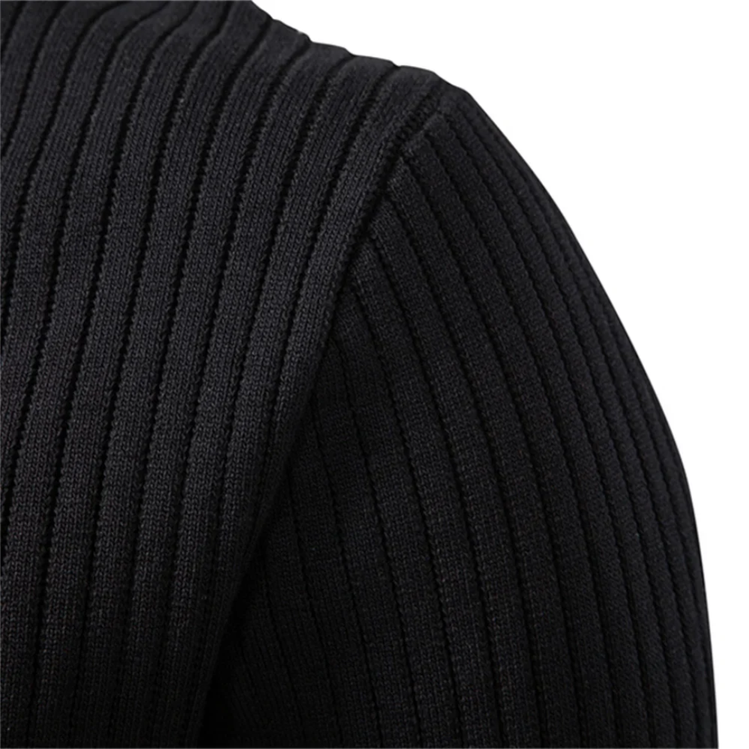 Damian™ | Rib-Knit Henley Shirt