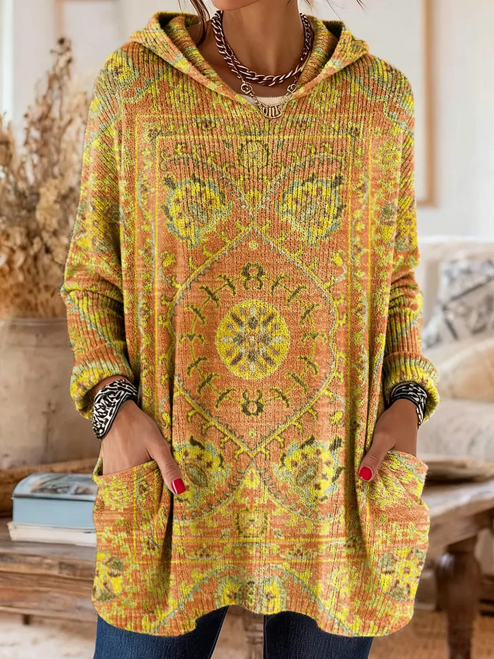 Alice™ | Retro Ethnic Print Hooded Tunic