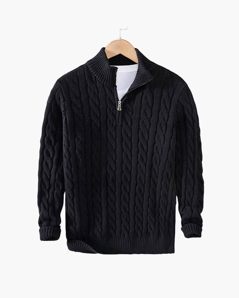 Jean™ | Cable Knit Half-Zip Sweater