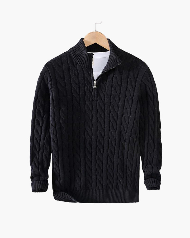 Jean™ | Cable Knit Half-Zip Sweater