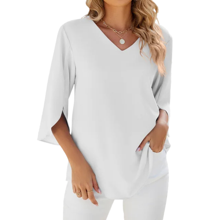 Esmira™|V-neck blouse