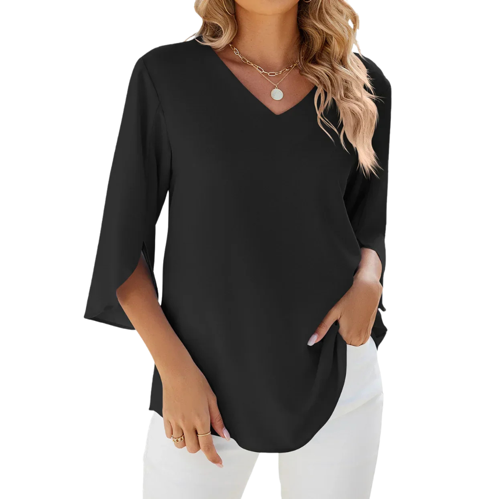 Esmira™|V-neck blouse