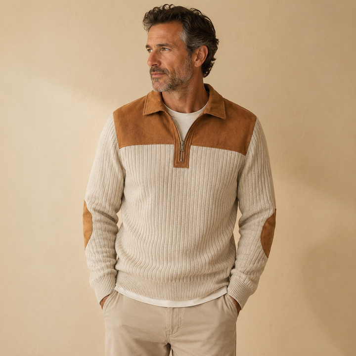 Lorenzo™ | Quarter-Zip Knit Sweater