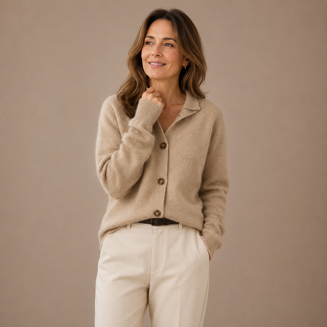 Bella|Luxurious Cashmere Knit Cardigan