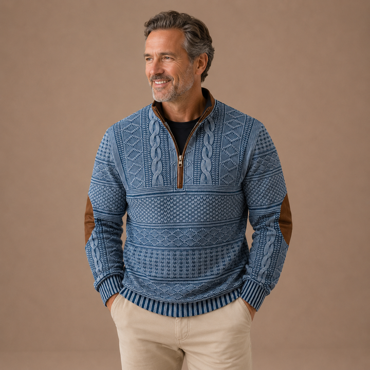 Joseph™|Vintage zip-up sweatshirt for men