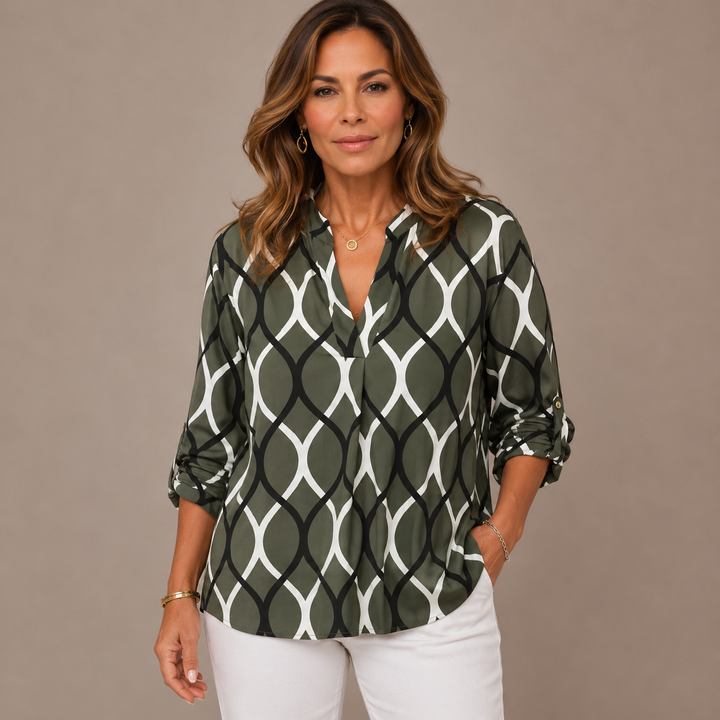 Carol™|Blouse with Graphic Print