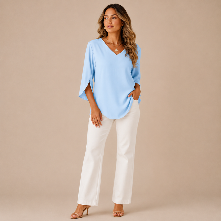 Esmira™|V-neck blouse