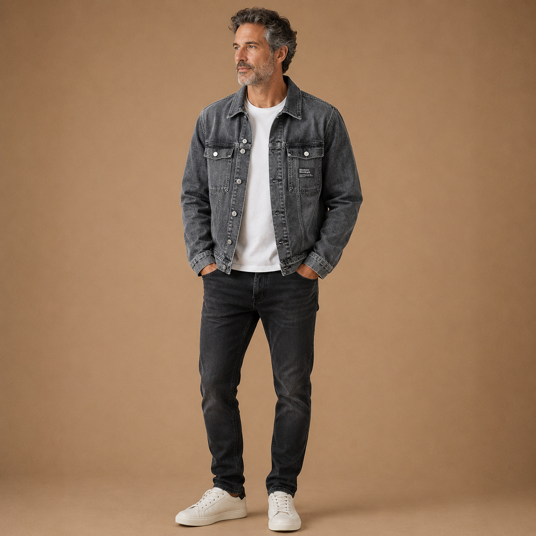 Jordan™|Denim jacket with button placket