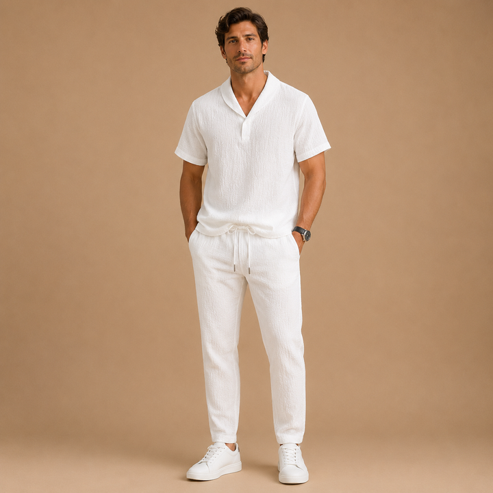 Harrison™|Gama-solid pleate suit set