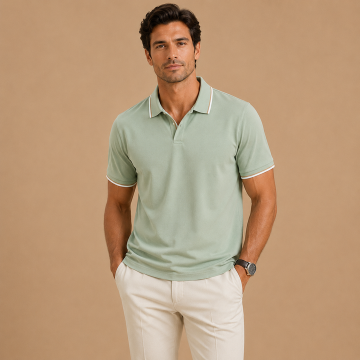 Leo™|Silk buttonless porto polo