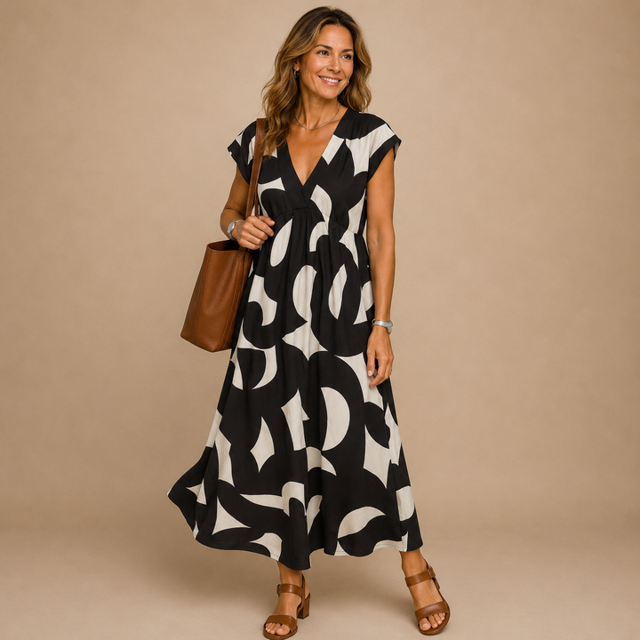 Aria™|Flowing v-neck dress