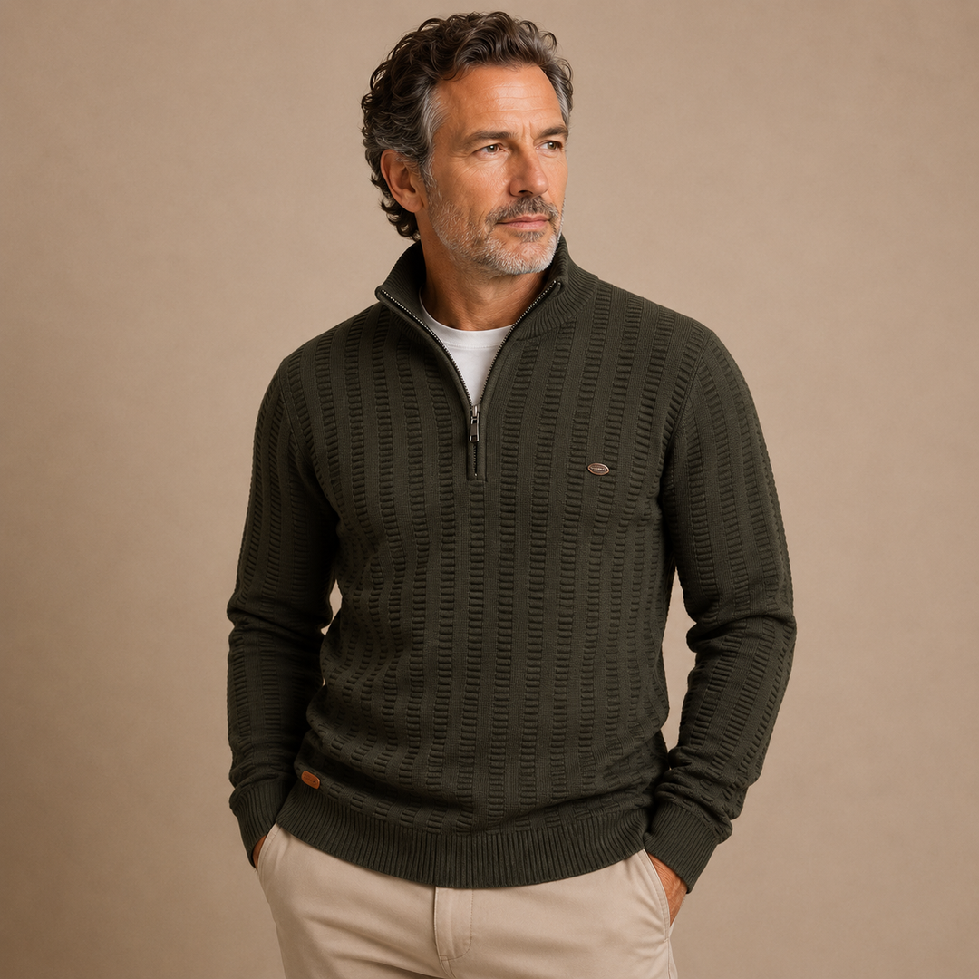 Michael™ | Textured Quarter Zip Sweater