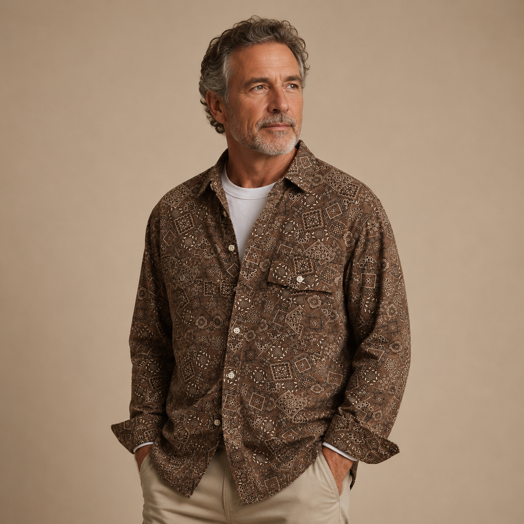 Todd™ | Vintage Paisley Button-Up Shirt