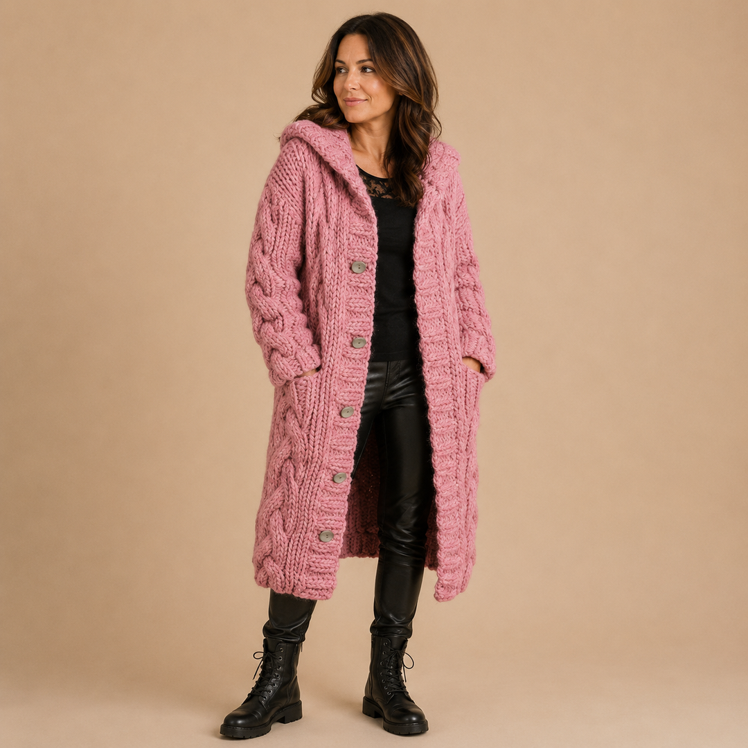 Karina™ | Elegant Cosy Cable-Knit Coat