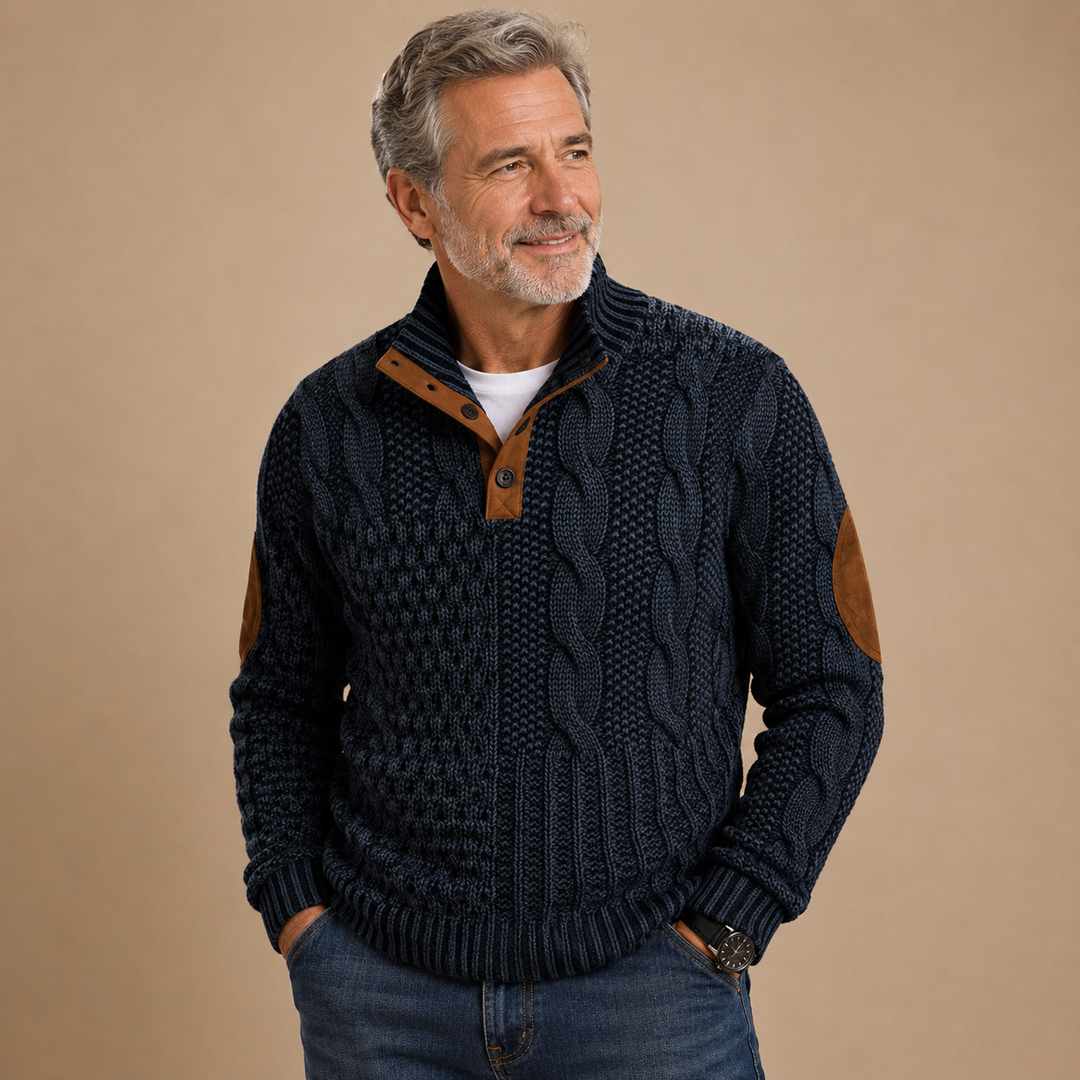 Maxim™ | Quarter Button Sweater