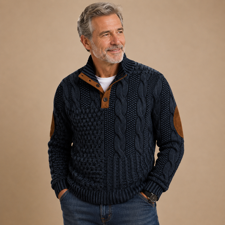 Maxim™ | Quarter Button Sweater