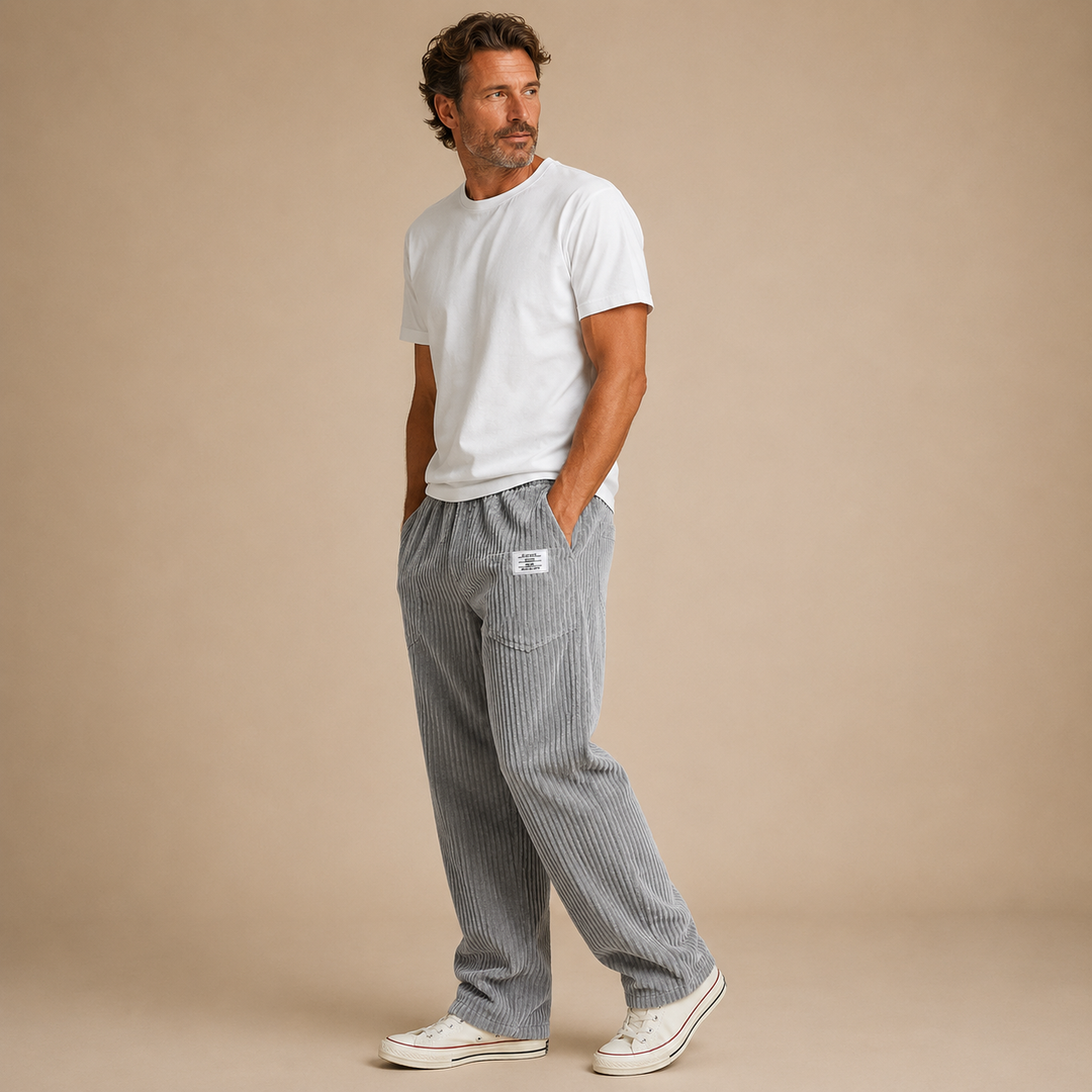 Dave™ | Corduroy Trousers with an Elastic Waistband
