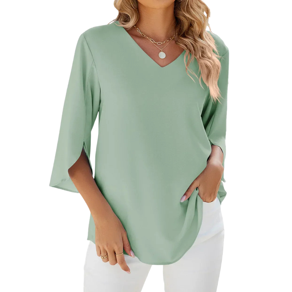 Esmira™|V-neck blouse