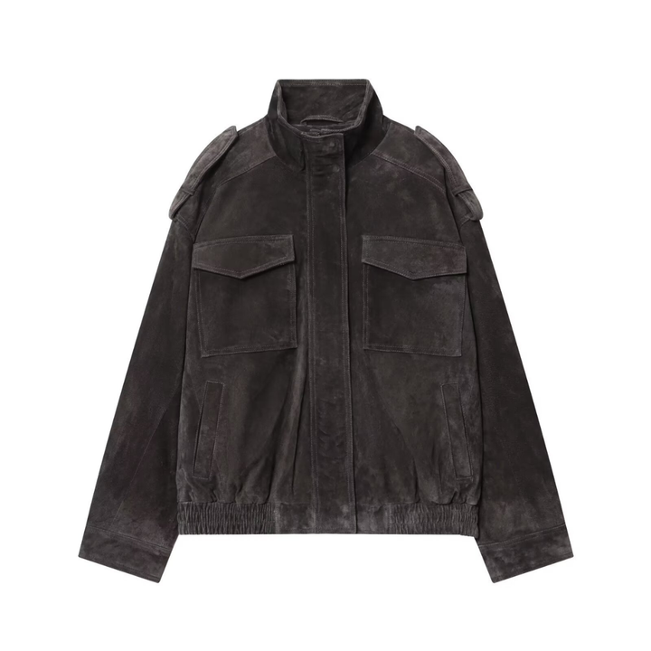Wynter™ | Suede Texture Bomber Jacket
