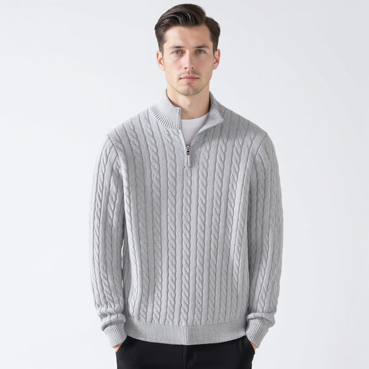 Jean™ | Cable Knit Half-Zip Sweater