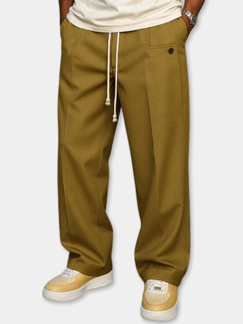 Paul™| Drawstring Wide-Leg Cotton Trousers