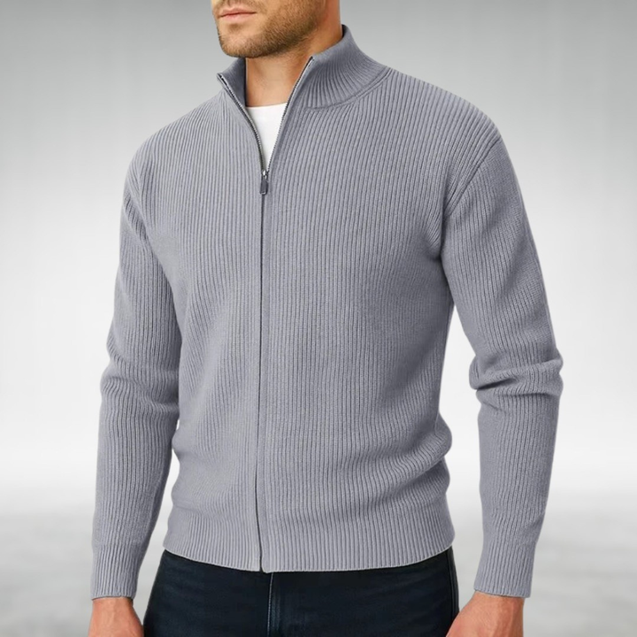 Calvin™ | Knitted Zip-Up Cardigan