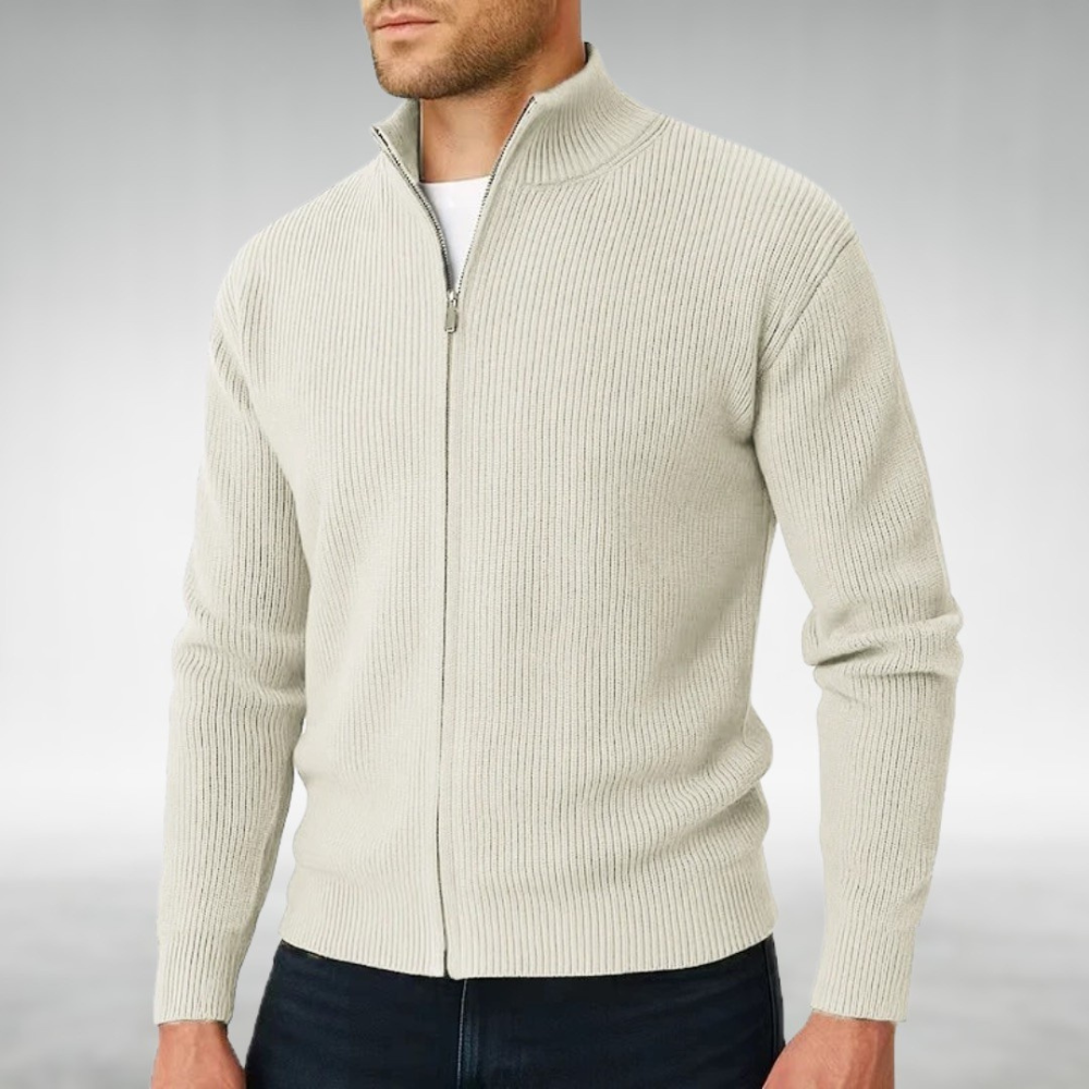 Calvin™ | Knitted Zip-Up Cardigan