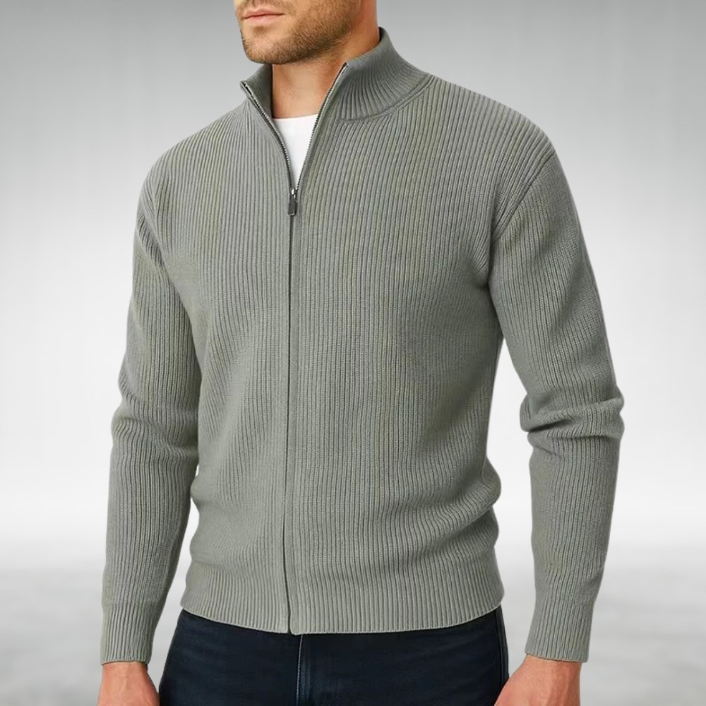 Calvin™ | Knitted Zip-Up Cardigan