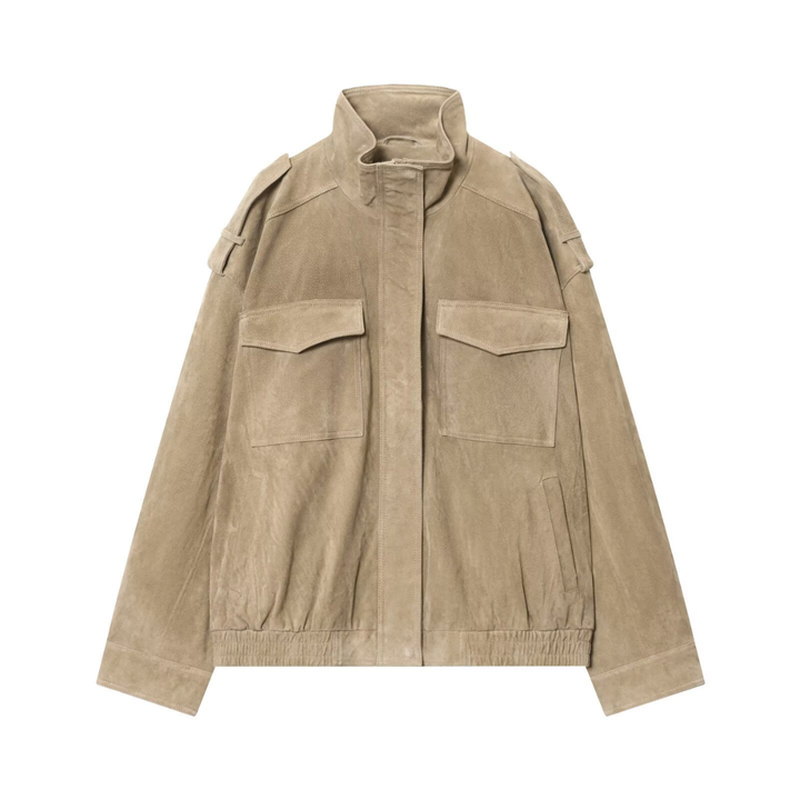 Wynter™ | Suede Texture Bomber Jacket