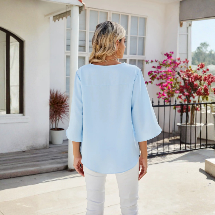 Esmira™|V-neck blouse