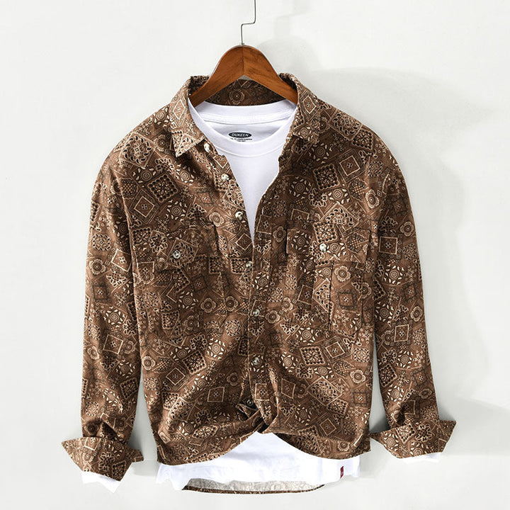 Todd™ | Vintage Paisley Button-Up Shirt