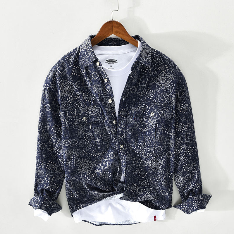 Todd™ | Vintage Paisley Button-Up Shirt